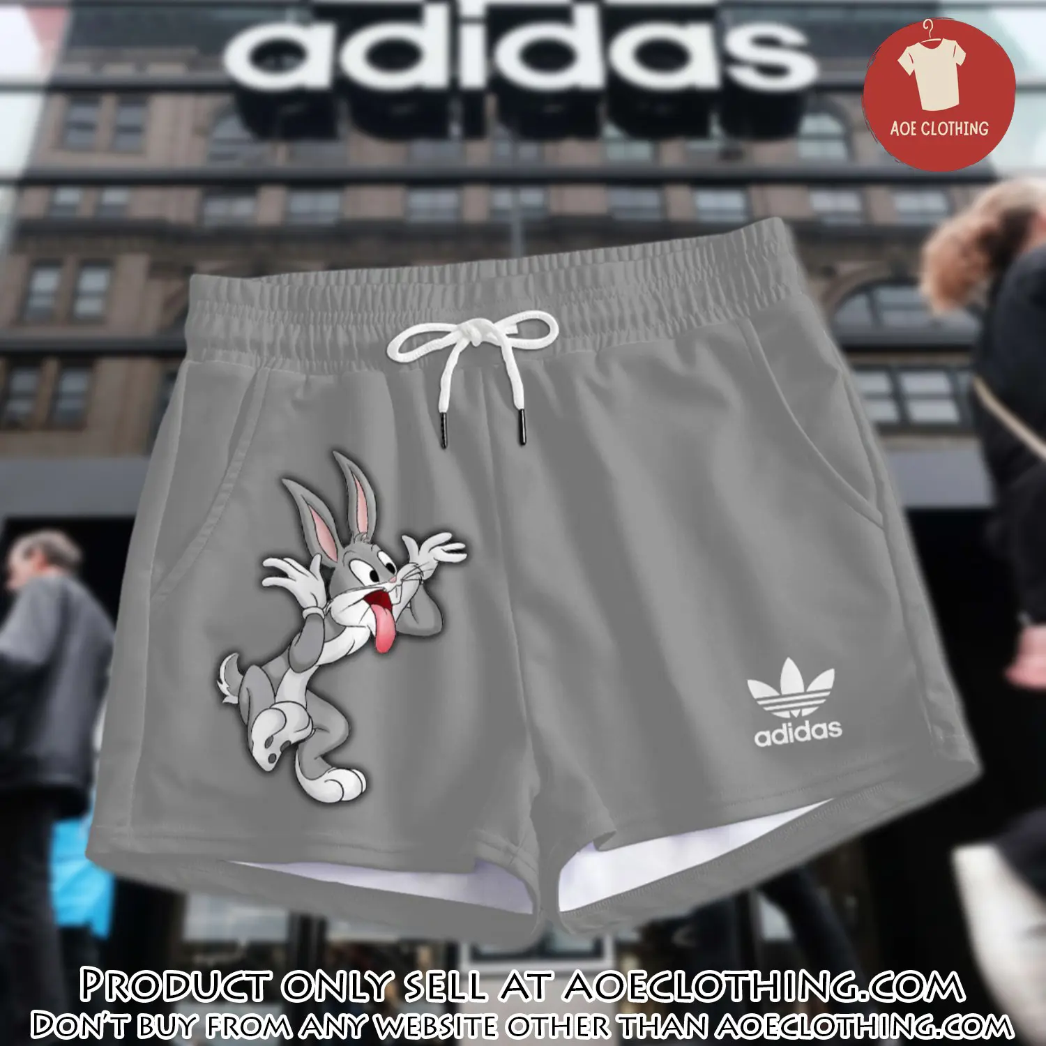 Premium bugs bunny in adidas women shorts lady beach shorts wms1078 aoe2611308